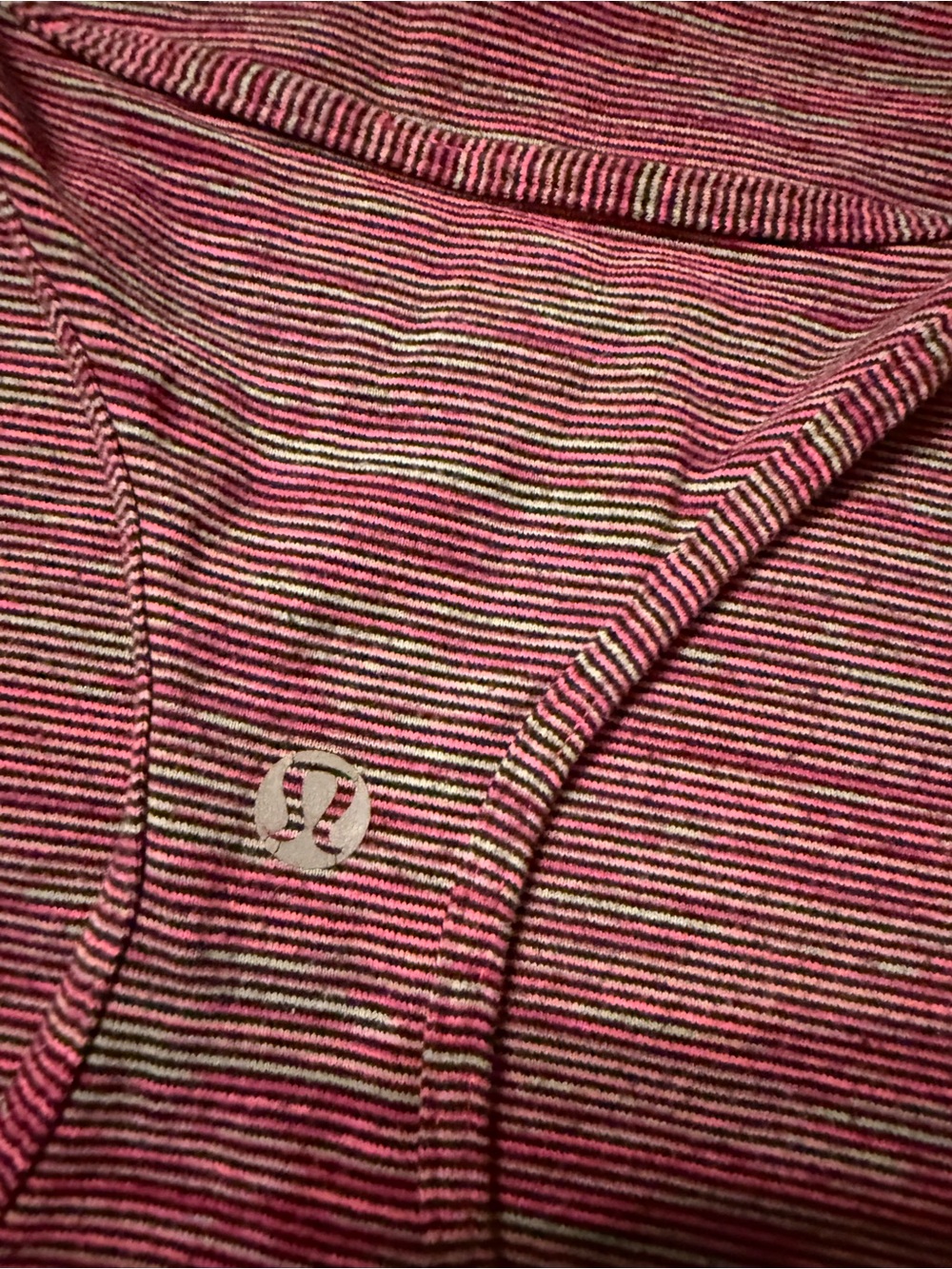 Lululemon Pink Striped Athletic Tank Top